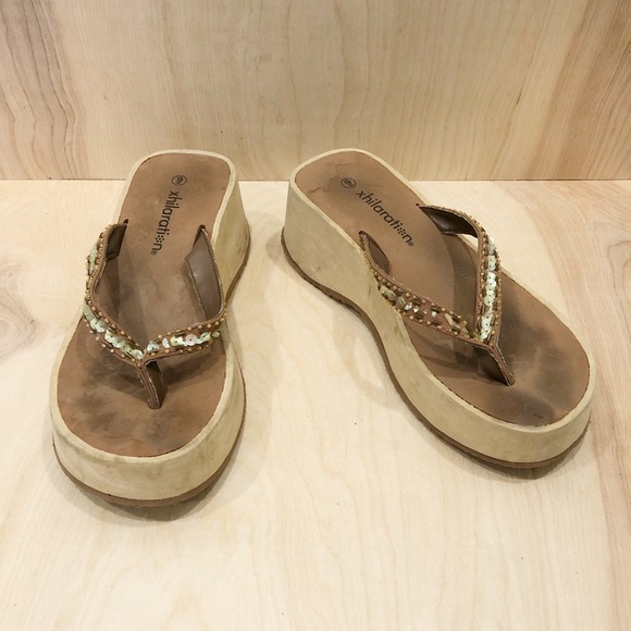 Vintage | Shoes | Vintage Y2k Chunky Platform Flip Flop Sandals | Poshmark